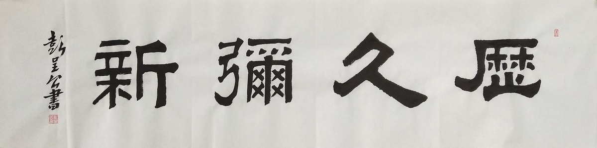 彭呈公隶书横幅《历久弥新》560